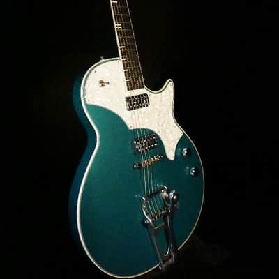 TV Jones Spectra Sonic Supreme Metallic Teal Guitar W/Hardshell Case image 5