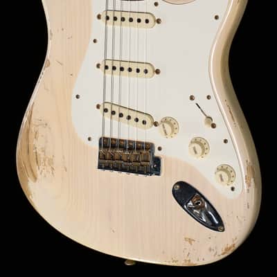 Fender Custom Shop 1959 Stratocaster Heavy Relic Rosewood Fingerboard Aged White Blonde (691) image 1