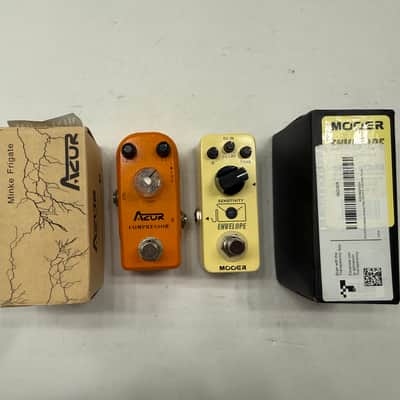 Azor Compressor + Mooer Envelope Filter Wah Mini Guitar Effect Pedal Lot Of 2 image 1