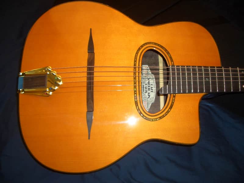 Sale, LAST ONE!!! Cafe Americain Renata Gypsy Jazz Guitar, From France, Strikingly Beautiful image 1