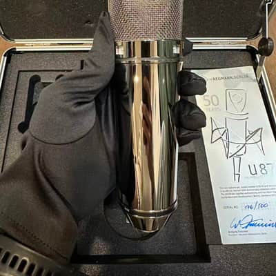 Neumann U 87 Rhodium Edition Set – 50th Anniversary Limited Edition (Serial No. 176/500) image 4