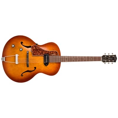 5th Avenue Kingpin P90 gaucher Cognac Burst Godin image 2