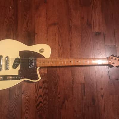 Reverend Buckshot Cream- custom leather pick guard image 1