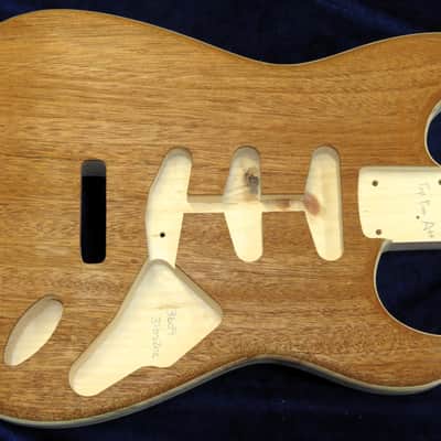 Mahogany Top / Aged Pine Strat body - Standard - 3lbs 2oz #3689 USA IMPORT CHARGES INCLUDED image 2