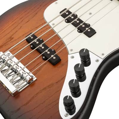 Sadowsky MetroLine 21-Fret Vintage J/J Bass 5-String Tigerstripe Ebony Fingerboard Fretless image 2