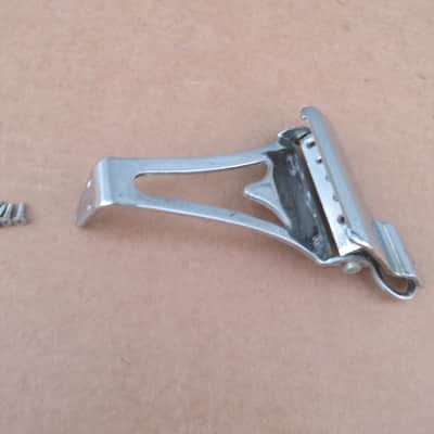 1960s Silvertone Hollow Guitar Tremolo Tailpiece Bridge Teisco Kingston Kay image 2