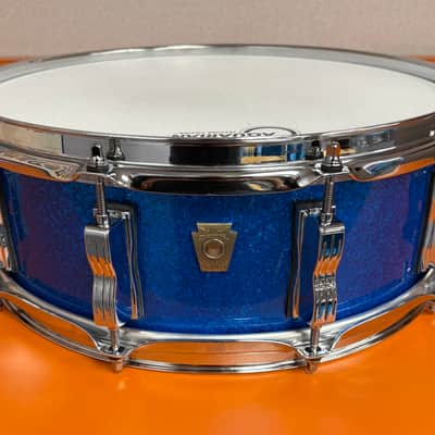 5” x 14” Ludwig Classic Maple snare drum - Blue Sparkle