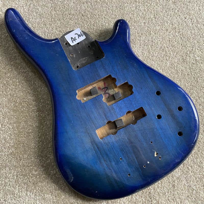 Transparent Blue DIY Project 5/6 String Bass Basswood Body image 1
