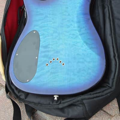 Dean Vendetta 4.0 Translucent Blue Quilted Top Guitar John Petrucci Liquifier Dimarzio Pickups! image 12