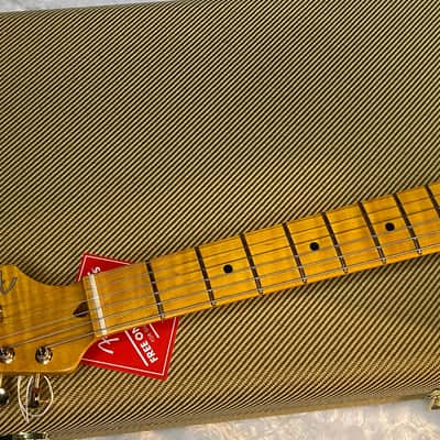 NEW! Fender American Vintage II 1957 Stratocaster - White Blonde Ash - AAA Flamed Maple Neck - Gold Hardware - Authorized Dealer - 8.1lbs - G06569 image 8