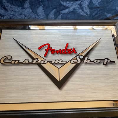 Fender Custom Shop Mirror 26"x18" for your guitar cave, studio, Strat / Tele display or music room image 5