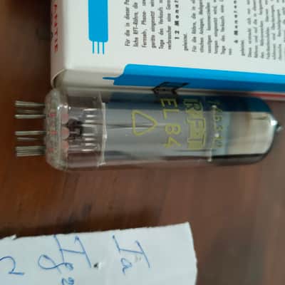 Rft El84 1960's NOS NIB matched pair image 3