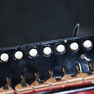 Gagné & Frère 1-Row 2-Bass 10-Treble Button "D" Red & Black Diatonic Accordion image 14
