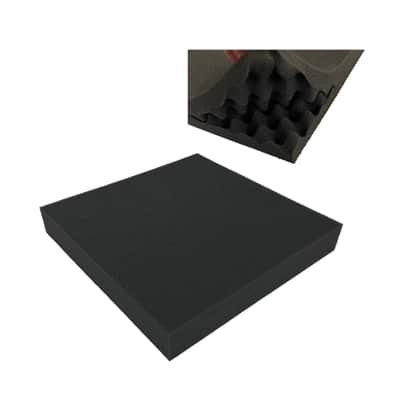 8-Pack Black Egg Crate Acoustic Foam Panels, 12" x 12" x 1.5" Sound Absorption Tiles for Studio & Room Treatment image 2