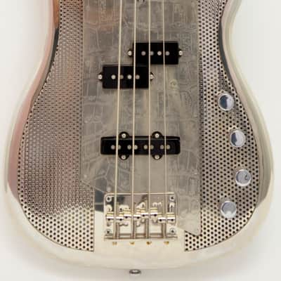 James Trussart Steelcaster Bass (2005) Shiny Gator Engraved (Holey) image 1