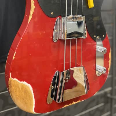 FENDER CUSTOM SHOP LIMITED EDITION '53 PRECISION BASS - HEAVY RELIC, AGED CIMARRON RED 2023 - AGED CIMARRON RED image 9