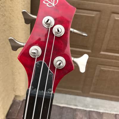 Ibanez BTB QM 4 String Bass - Red Quilt image 6