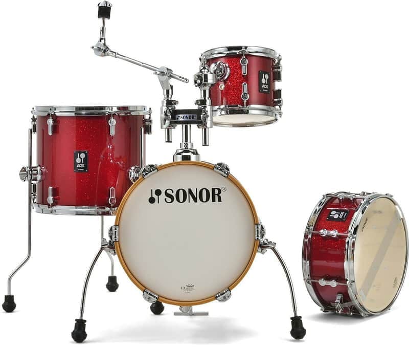 Immagine Sonor 4pc AQX Micro Drum Set Red Moon Sparkle - 1