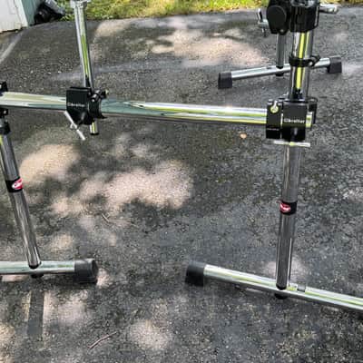 Gibraltar 2 Sided Curved Drum Rack with  Cymbal Arms, Tom Munts and Clamps Memory Locks image 5