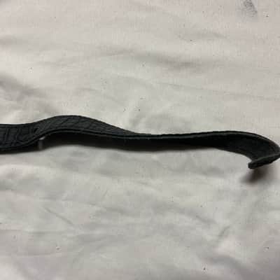 2 1/2'' Faux Crocodile Alligator Black LEATHER Guitar STRAP - FIRE SALE image 7