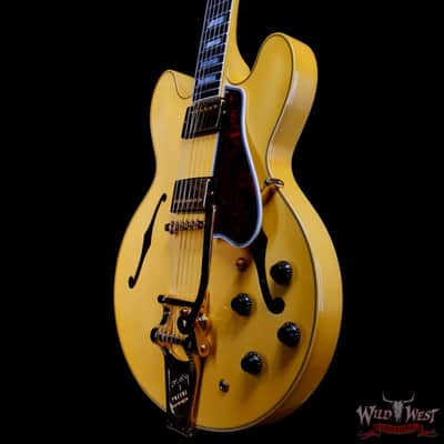 Gibson Custom Shop M2M 1959 ES-355 Reissue with Bigsby Murphy Lab Ultra Light Aged Heavy Antique White 9.00 lbs image 2