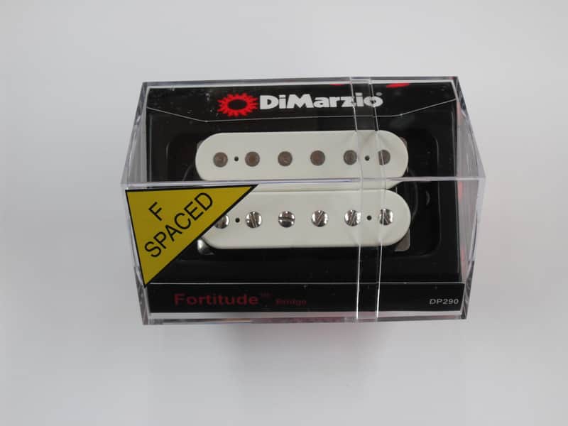 DiMarzio F-spaced Fortitude Bridge Humbucker White W/Chrome Poles DP 290 image 1