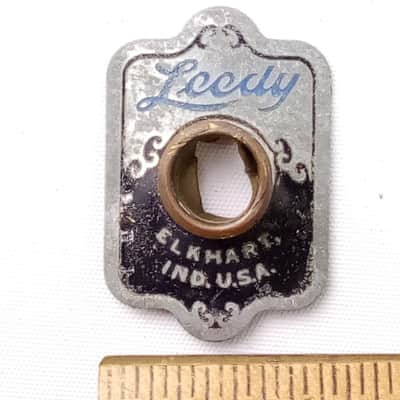 Leedy WW2 "Elkhart, Ind USA" Blue/Aluminum Badge Snare/Bass/Tom Drum +OG Grommet image 1