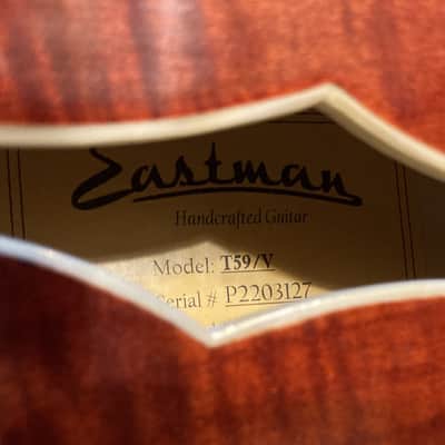 Eastman T59/v Thinline Archtop Antique Varnish image 5