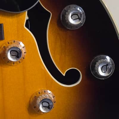 DeArmond X-155 Hollow Body Archtop Jazz Guitar Antique Burst w/ Original Hard Case image 13