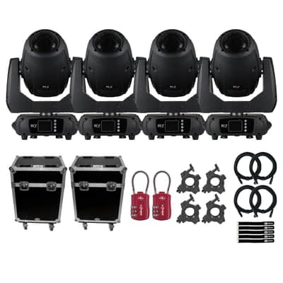 JMAZ Lighting JZ3027 Attco Spot 250Z DMX LED Moving Head Light Fixtures 4 Pack image 1