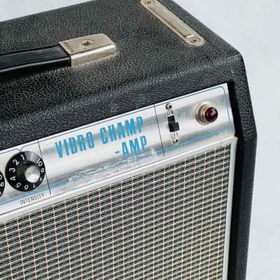 1968 Fender Vibro Champ Amplifier Drip Edge - Black image 4