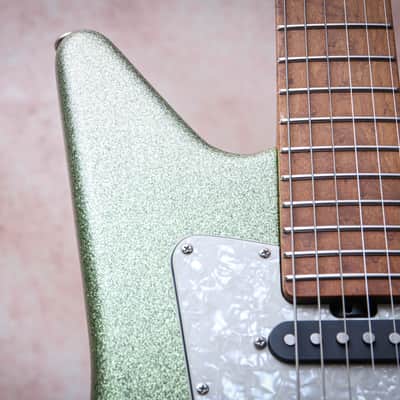 ERNIE BALL USA Music Man BFR Albert Lee Signature HSS "Seafoam Sparkle + Maple" (2021) image 7