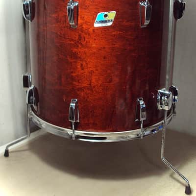 Ludwig 18" x 16" Power Factory Floor Tom Natural Red Mahogany image 1