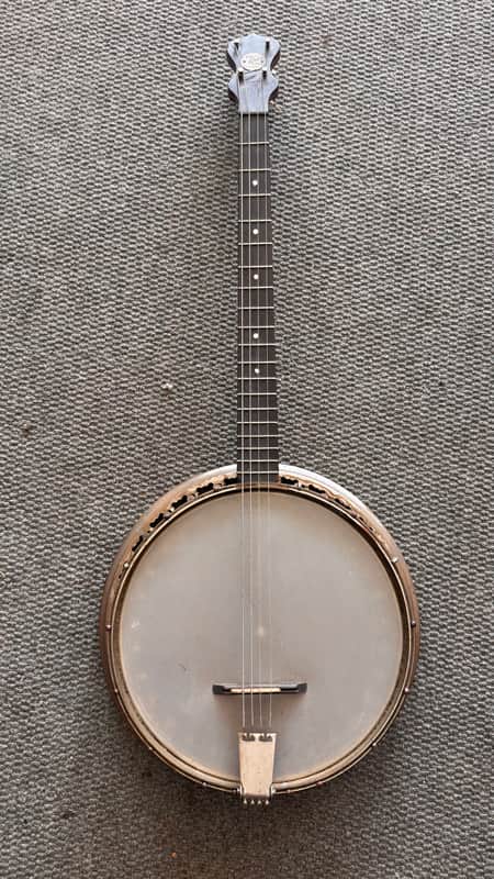 John Grey & Sons 4 string banjo 1920-1930 - Brass resonator image 1