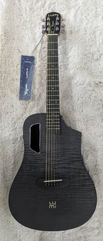 Tagima LUMI-X BK Black Smart Acoustic-Electric Guitar - Built-in Effects-B Stock image 1
