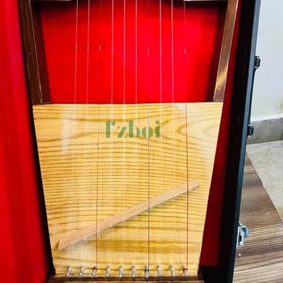 Handcrafted 10-String Kinnor Harp: Biblical Instrument, Natural Wood Finish image 2