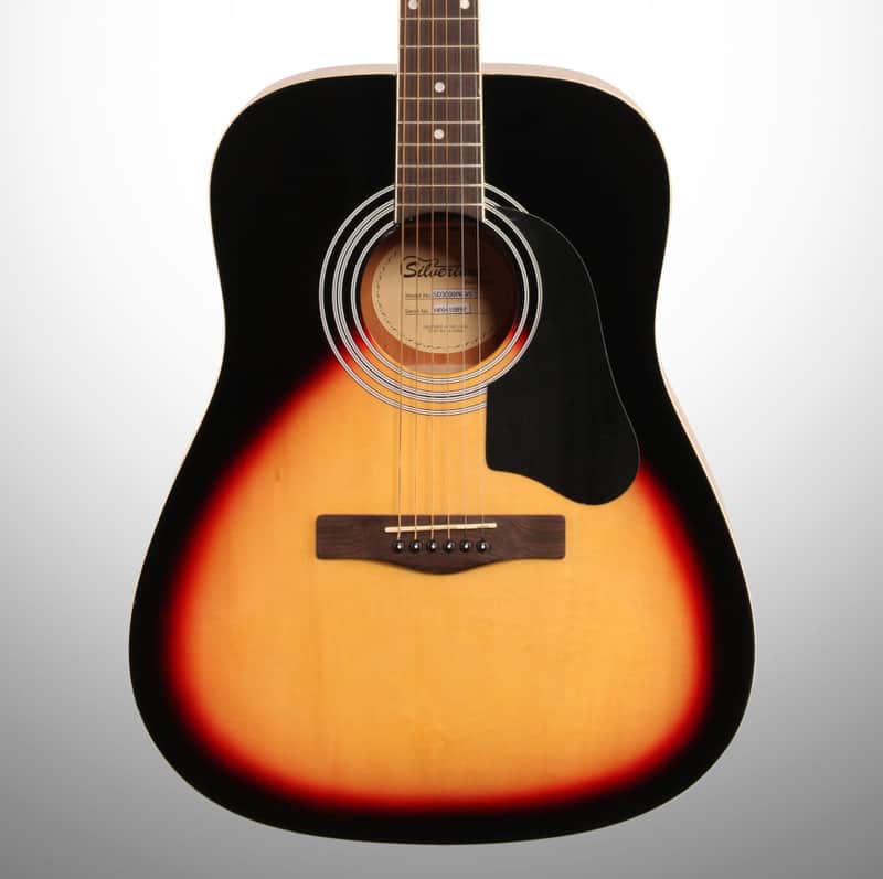 Silvertone SD3000 Acoustic Guitar Package, Vintage Sunburst image 1