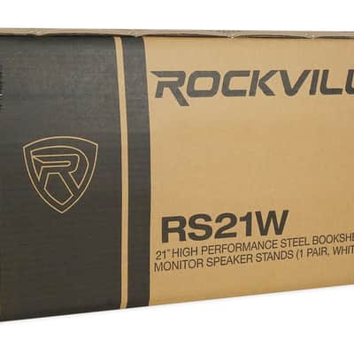 Pair 21” Steel White Stands For JBL ARENA 130 Bookshelf Speakers image 7