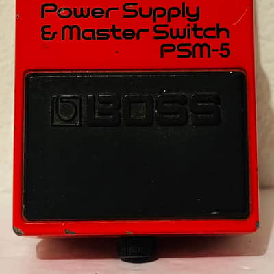 Boss PSM-5 Power Supply & Master Switch Red Label Vintage 1980s Guitar Effects Pedal + Loop image 1
