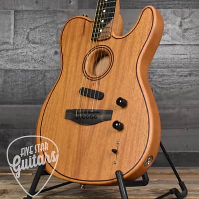 Fender American Acoustasonic Telecaster All-Mahogany - Natural with Deluxe Gig Bag image 10