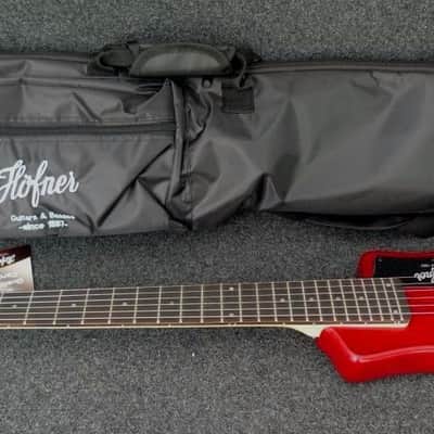 Hofner HCT-SH-R CT Series Shorty Travel/Mini Electric Guitar Red image 2