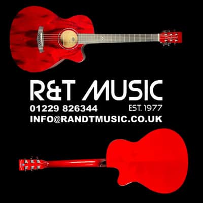 Tanglewood Azure TA4CERD Electro-Acoustic Guitar Shimmer Red Gloss image 9