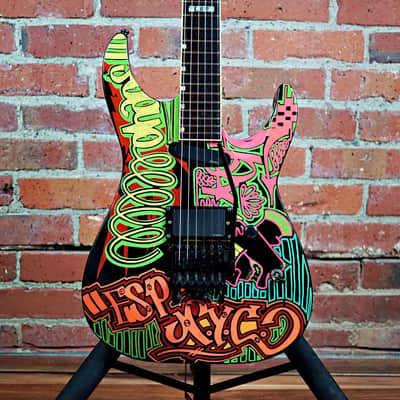 ESP Michael Wilton M-II Custom 1990 NYC Graffiti Graphic "Queensryche" image 1