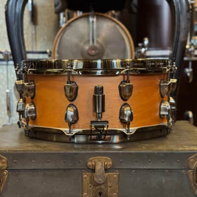 USED Mapex 6x14 Black Panther Heartbreaker Snare Drum in Natural image 2