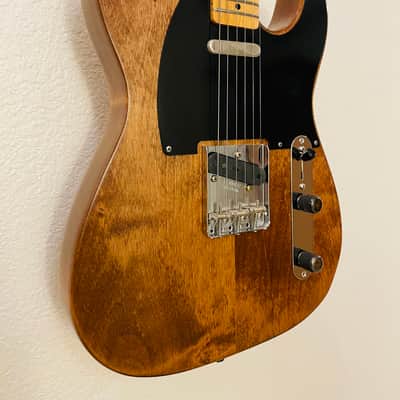 Partscaster Tele 2 Piece Alder Body One Piece Maple Neck Made with High End Parts 2026 - Walnut image 3