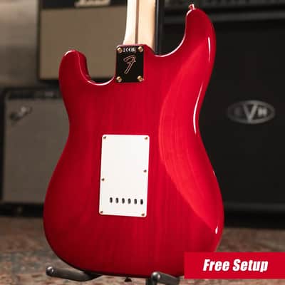 Fender Richie Kotzen Stratocaster, Maple Fingerboard Electric Guitar - Transparent Red Burst with Gig Bag - Demo image 2