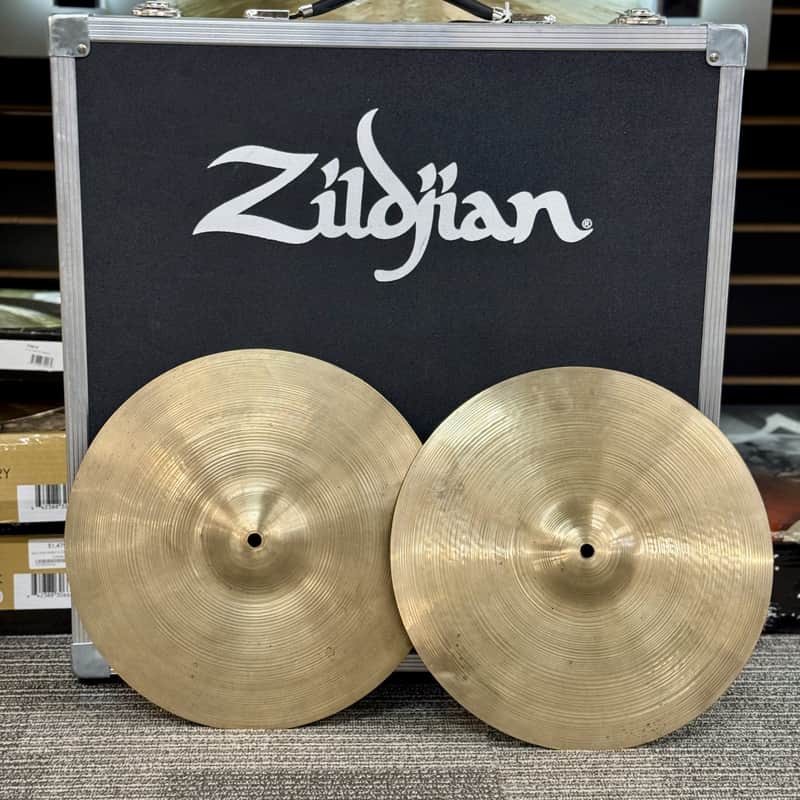 ZILDJIAN 14" A HI HATS 60'S ERA STAMP "BAND" | 1248g/1388g - USED image 1
