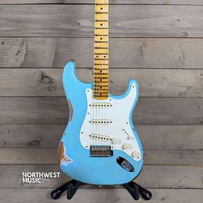 2022 Fender Custom Shop '59 Stratocaster Daphne Blue Heavy Relic image 2