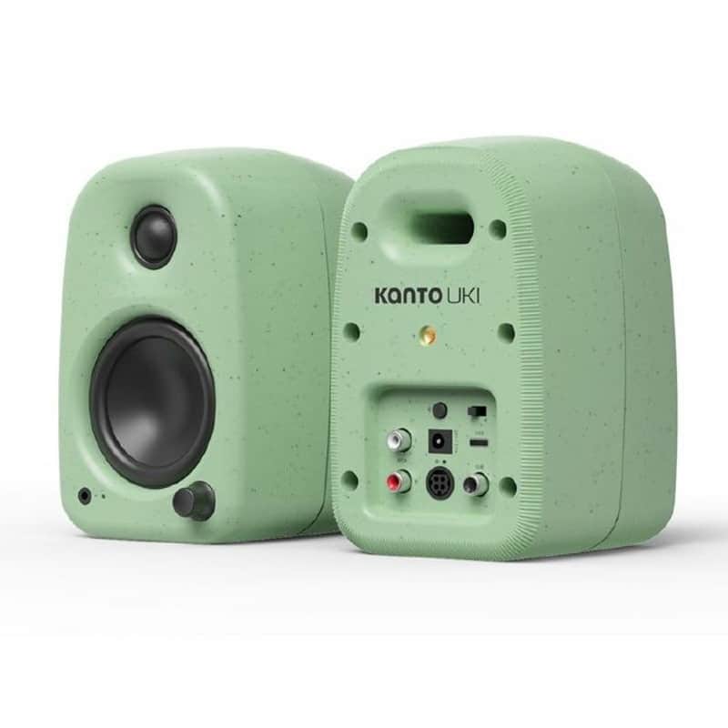 Kanto UKI Compact 3" Active Desktop Speakers with Bluetooth (pair, sage green) image 1