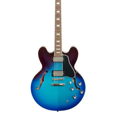 Epiphone ES335 Figured Top Semi Hollowbody Guitar Blueberry Burst image 2